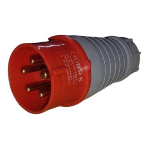 16a 5 pin industrial straight socket (3p+n+e) – ip44 splashproof